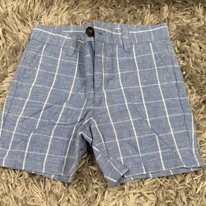 Janie and Jack Blue Checkered Kids Shorts Size 3